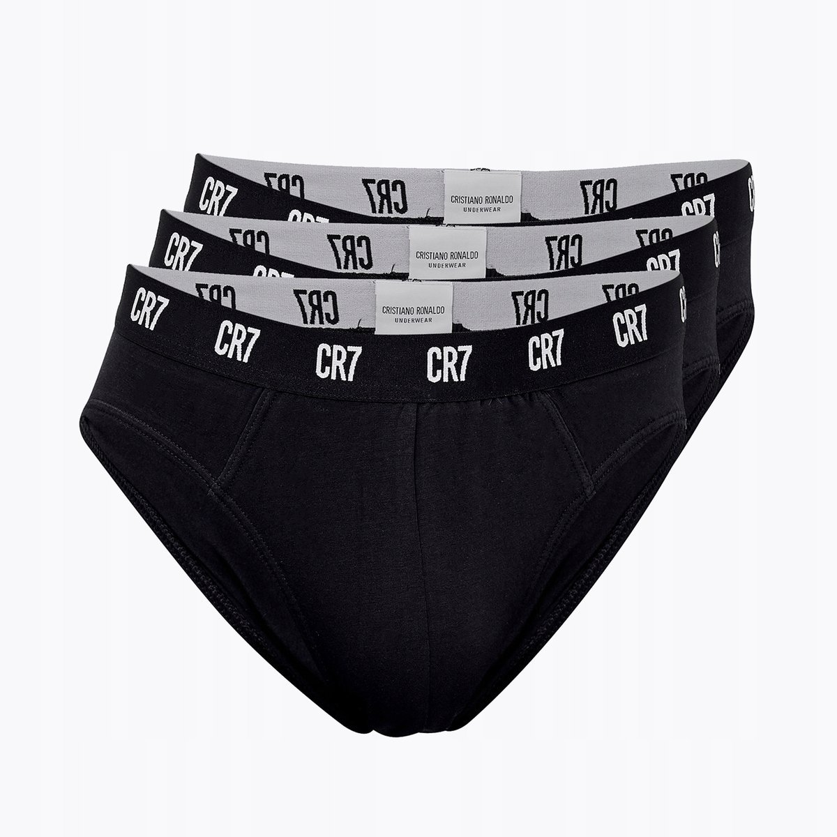 Slipy Cr7 Brief Cotton Stretch Czarne 3Pak M