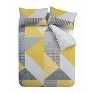 Pościel - Żółto-szara pościel 200x135 cm Larsson Geo – Catherine Lansfield - miniaturka - grafika 1