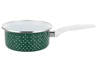 Rondel emaliowany na indukcję Emalia Polska Pleszew Retro 16 cm 1,3 l zielony - Rondle - miniaturka - grafika 1
