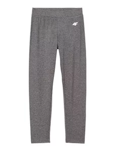 4F Girl'S Legginsy JLEG001 Tights, Middle Grey Melange, 134 dla dziewczynek, Middle Grey Melange - Legginsy - miniaturka - grafika 1