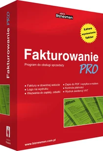 Fakturowanie PRO - 3 firmy / 1 stanowisko Fakturowanie PRO - Programy finansowe i kadrowe - miniaturka - grafika 1