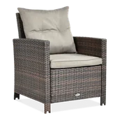 Fotele i krzesła ogrodowe - Fotel technorattanowy IBIZA Brown - miniaturka - grafika 1