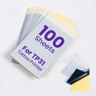 Rękodzieło - TEMU Phomemo Papier do Przenoszenia Tatuażu TP31 - 100 Arkuszy, 8cm x 13.4cm Wysokiej Jakości Materiał na Bazie Roślin dla Minidrukarki do Tatuażu - miniaturka - grafika 1