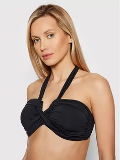 Stroje kąpielowe - Seafolly Góra od bikini Halter 33816-942 Czarny - grafika 1