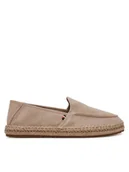 Espadryle męskie - Tommy Hilfiger Espadryle Hilfiger Flex Espa Suede Loafer FM0FM05392 Beżowy - miniaturka - grafika 1