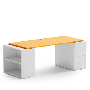 Blat roboczy do biurka BLOCK, 1600 x 800 x 25 mm, pomarańczowy - Blaty meblowe i parapety okienne - miniaturka - grafika 3
