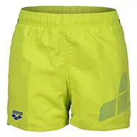 Kąpielówki dla chłopców - Arena Boys' Beach Short Logo R Swim Trunks Unisex - dla dzieci i chłopców, Soft Green-neon Niebieski, 8-9 anni - miniaturka - grafika 1