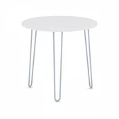 Stoły i stoliki do biura - B2B Partner Okrągły stół konferencyjny SPIDER, średnica 800 mm, szaro-srebrny stelaż, blat biały 498044 - miniaturka - grafika 1