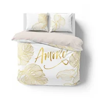Pościel - Pościel 160X200 Biała Złota Amore 4718 A Holland Home 71 - miniaturka - grafika 1