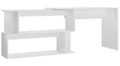 Biurka - Narożne Biurko Biały Komputerowe Połysk N3-E81 - miniaturka - grafika 1