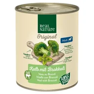 Mokra karma dla psów - REAL NATURE Superfood Adult Cielęcina z brokułami 24x800 g - miniaturka - grafika 1