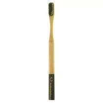 Bamboo Hero Bamboo Hero Bambusowa szczoteczka do zębów premium miękka czarna - Nici dentystyczne - miniaturka - grafika 1