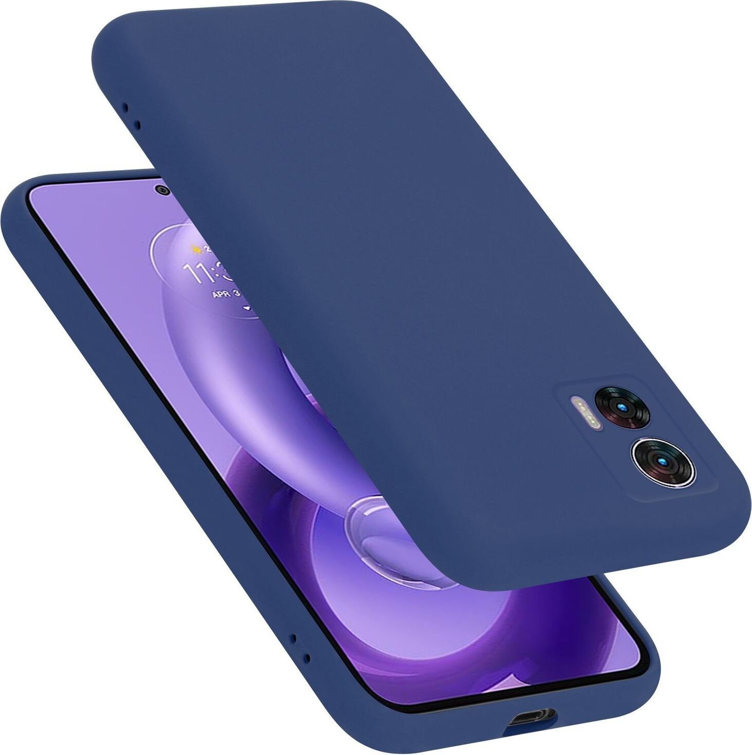 Etui Cadorabo do Motorola EDGE 30 NEO w kolorze LIQUID BLUE ochronne etui wykonane z elastycznego silikonu TPU tylna obudowa etui na telefon komórkowy