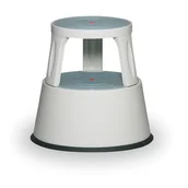 Drabiny - B2B Partner Taboret na kółkach, stalowy, szary 6300-9 - miniaturka - grafika 1