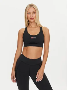 Reebok Biustonosz sportowy Lux Bold Racr Bra 100075369 Czarny Slim Fit - Biustonosze - miniaturka - grafika 1