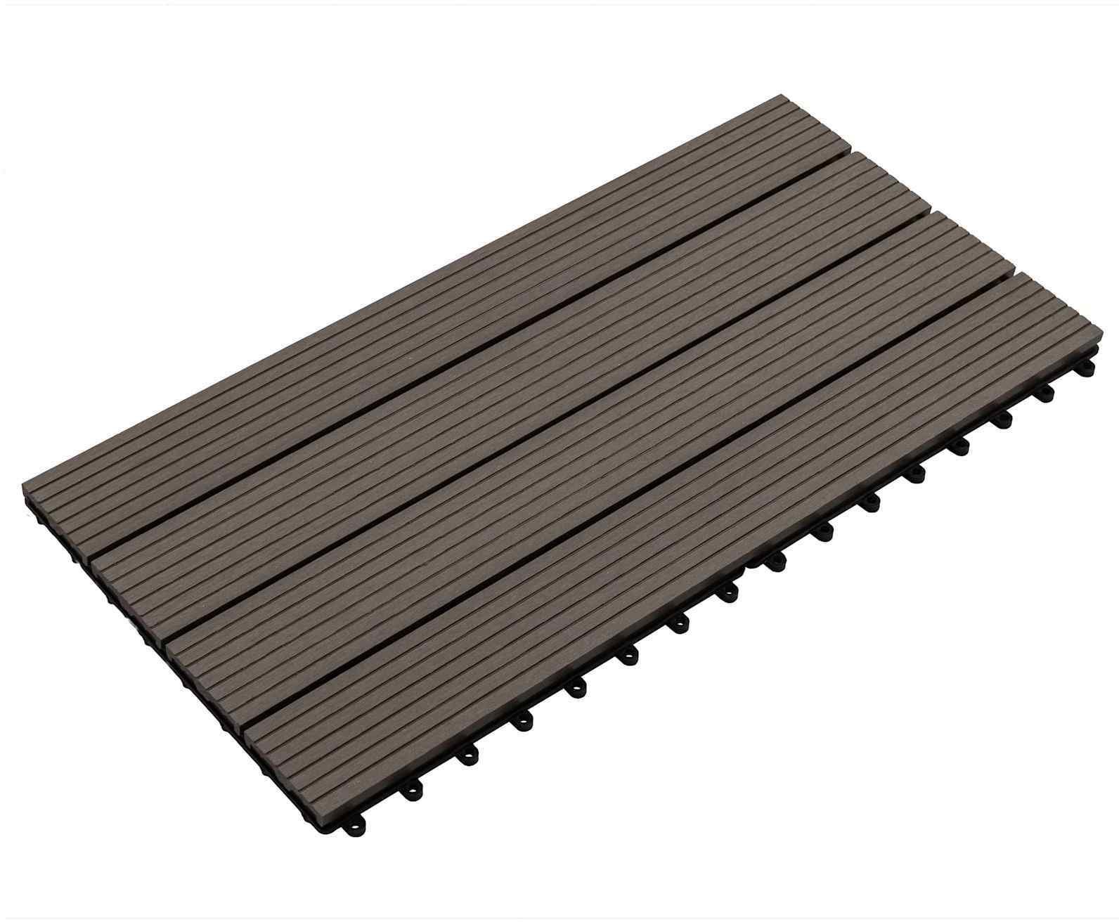 vidaXL Płytka Tarasowa 6 pcs Ciemny brąz 60 x 30 cm