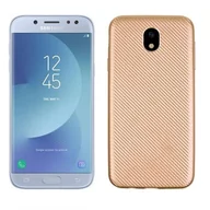 Etui i futerały do telefonów - Etui Carbon Fiber Samsung J5 J530 2017 złoty /gold - miniaturka - grafika 1