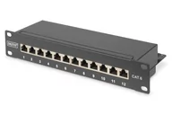 Patchcordy - Panel krosowy (patch panel) 10'' 12x RJ45, LSA poziom DN-91612S - miniaturka - grafika 1