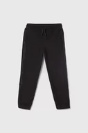 Spodnie i spodenki dla dziewczynek - Pinko Up spodnie dresowe dziecięce kolor czarny z aplikacją - miniaturka - grafika 1