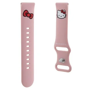 Pasek uniwersalny HELLO KITTY Silicone Kitty Head szerokość 20mm Różowy HKUWMSCHBLP - Akcesoria do smartwatchy - miniaturka - grafika 1