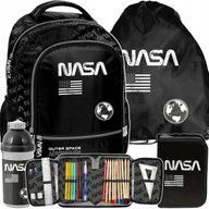 Plecaki szkolne i tornistry - Czarny Plecak Szkolny Nasa Zestaw 5w1 Do 1 Klasy Podstawówki Dla Chłopaka - miniaturka - grafika 1
