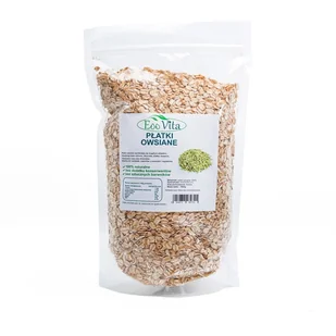 Płatki owsiane pełnoziarniste 1kg EooVita naturalne bez dodatków - Zdrowa żywność - miniaturka - grafika 1