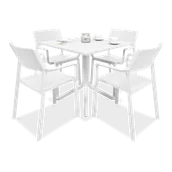 Meble ogrodowe - Meble Nardi TRILL/CLIP 4+1 Bianco - miniaturka - grafika 1