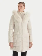 Kurtki damskie - Guess Kurtka zimowa W4BL61 WGLZ0 Beżowy Slim Fit - miniaturka - grafika 1