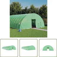 Szklarnie ogrodowe - Szklarnia Living Store z ramą stalową Zielona 132 m² 22x6x2,85 m - miniaturka - grafika 1