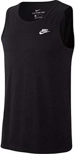 Koszulki męskie - Nike Męski tank top M NSW Club czarny (black/White), M - grafika 1