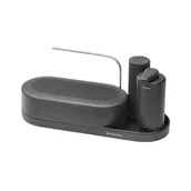 Suszarki do naczyń - Organizer do zlewu SinkStyle szary z dozownikami 3 el. - miniaturka - grafika 1