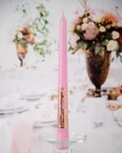 Świece - Świeca Stołowa Dekoracja Na Chrzest Święty 5 Szt. Slch-C-03R - miniaturka - grafika 1