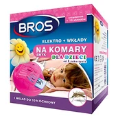 Zwalczanie i odstraszanie szkodników - Bros Urządzenie elektryczne na komary dla dzieci z wkładzami 370A - miniaturka - grafika 1
