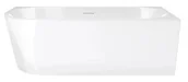 Wanny - Corsan Wanna narożna INTERO PRAWA 160x75 z PRZELEWEM SZCZELINOWYM i korkiem KLIK-KLAK kolor BIAŁY V230LPWH - - miniaturka - grafika 1