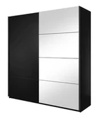 Szafy - Szafa Beta 57 2D 200X210 Czarny / Lustro - miniaturka - grafika 1