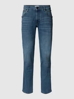 Spodnie męskie - Jeansy o kroju regular fit ze streczem - grafika 1