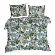 Pościel - Pościel 160x200 Davos liście zielona - miniaturka - grafika 1