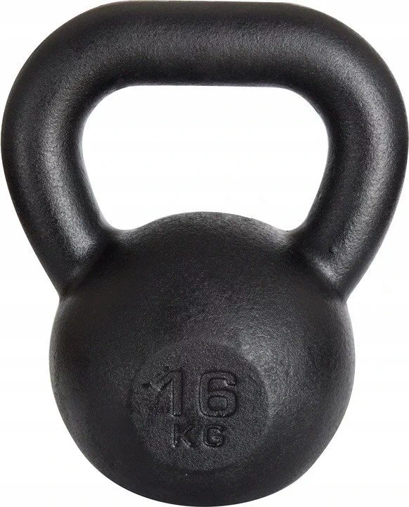 Kettlebell żeliwny kettle kula hantle Kawmet 16kg