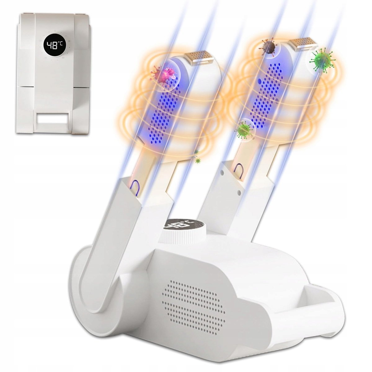 2 x SUSZARKA DO BUTÓW I RĘKAWIC CZAPEK TIMER 150W OSUSZACZ LAMPA UV SOLE