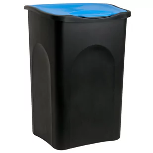 Kosz na śmieci Czarny/Niebieski Plastikowy 50L - Kosze na śmieci - miniaturka - grafika 1