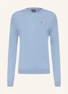 Swetry męskie - Napapijri Sweter Damavand blau - NAPAPIJRI - miniaturka - grafika 1