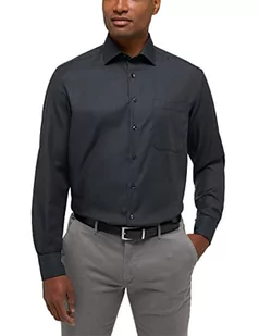 Eterna Męska koszula z długim rękawem Comfort FIT Twill antracytowa struktura, 19, Antracyt, 50-More - Koszule męskie - miniaturka - grafika 1