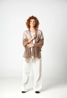 Apaszki i szaliki damskie - Alpaka lekki szal-etola - Brązowy - miniaturka - grafika 1