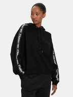 Bluzy damskie - KARL LAGERFELD Bluza 245W1801 Czarny Regular Fit - miniaturka - grafika 1