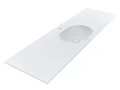 Umywalki - Miraggio New York Umywalka meblowa 185x55 cm Miramarble biały mat 69125564 - miniaturka - grafika 1