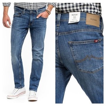 Mustang Vegas Slim Fit Spodnie Męskie Jeans Dopasowane Zwężane W34 L30
