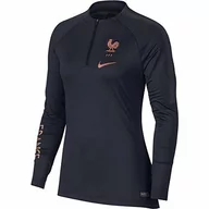 Bluzy damskie - Nike Damska bluza Fff Nk Dry Sqd Dril bluza damska zielony Ciemny obsydian/ciemny obsydian/P4 L BV1672 - miniaturka - grafika 1