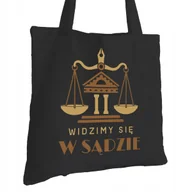 Torby i wózki na zakupy - Torba Bawełniana dla Prawnika Czarna Na Prezent ekologiczna Trwały Nadruk - miniaturka - grafika 1