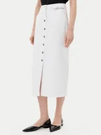 Spódnice - KARL LAGERFELD Spódnica jeansowa A2W12020 Biały Regular Fit - miniaturka - grafika 1