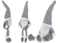 Lalki dla dziewczynek - Krasnal Skrzat Świąteczny Z Brodą Szary 47Cm - miniaturka - grafika 1